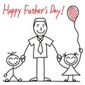 Happy FatherÃ¢â¬Ës Day Vector illustration